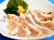 田舎鶏ムネ肉のガーリック風味タタキの詳細へ